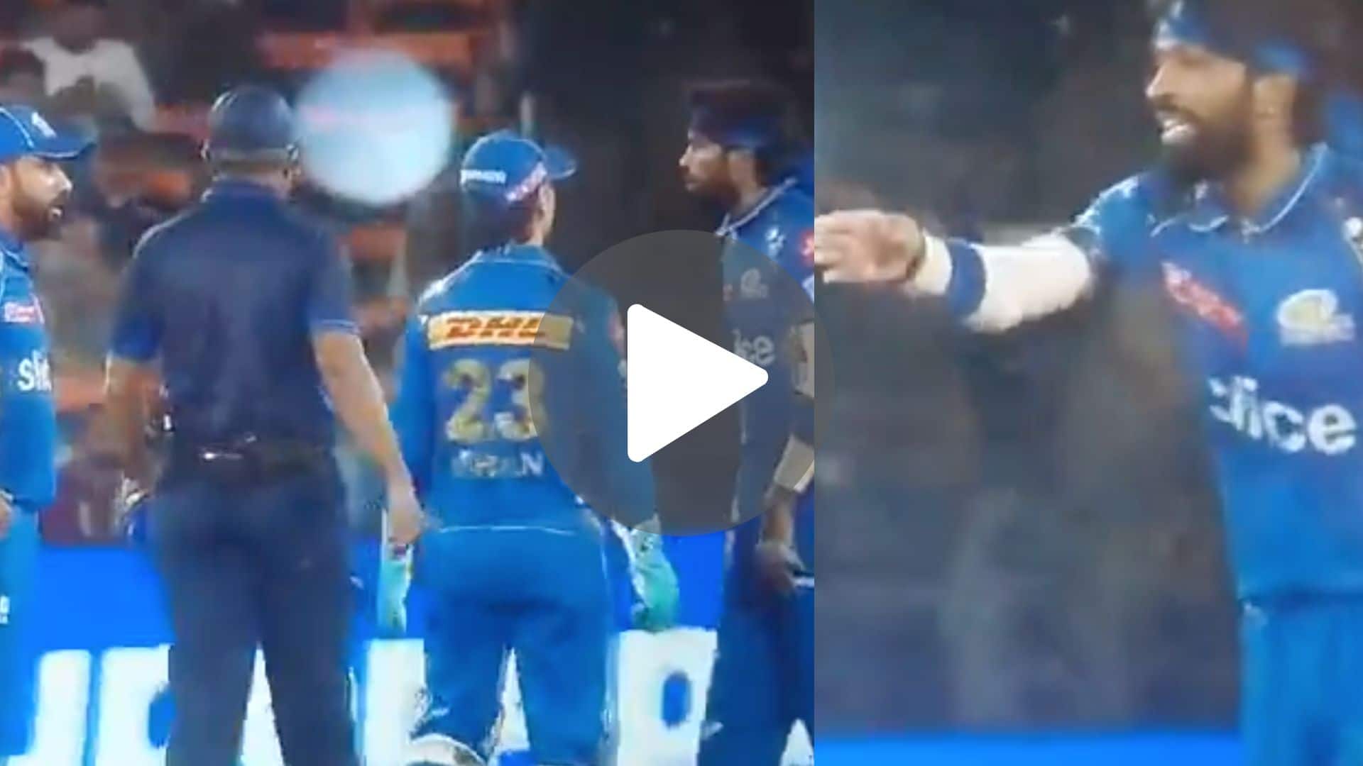[Watch] Hardik Pandya's 'Animated Chat' With Umpire During SRH-MI Clash As Rohit Watches